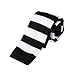 DAO3A01E Black White Stripes Leadership For Marriage Skinny Knit Neck Tie Woven Microfiber Classy Internet By Dan Smith