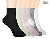 DBL Cotton Womens Ankle Socks with Antibacterial Natural Anti-Odor, Comfot, Breathable, Multicolor Athletic Low Cut Wicking Crew Socks (6 Packs)