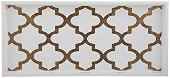 J Fleet Designs Arabesque Coffee/White 2-Drink Tray