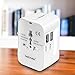 MAXAH® 2 USB Charging Port (1A) Surge Protector All in One Universal Worldwide Travel Wall Charger AC Power AU UK US EU Plug Adapter Adaptor (2 USB (1A) (Upgraded)