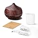 Tenswall Arova Essential Oil Diffuser Aromatherapy 400ML Aroma Cool Humidifier, Adjustable Mist Mode, Auto Shut-Off, 7 Color Changing LED Light Office Home Baby-Dark Brown