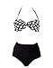 HDE Women's Plus Size Retro Bikini Swimsuit Vintage High Waisted Pinup Swimwear