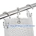 Amazer Brushed Nickel Double Shower Curtain Hooks, 12Pcs Stainless Steel for Bathroom Rods