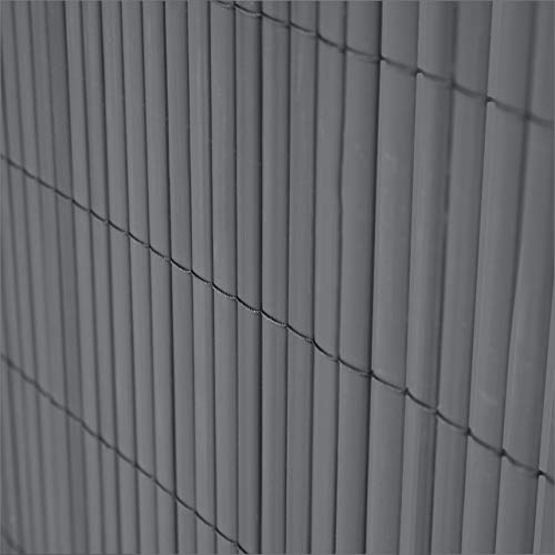 Ribelli® PVC Sichtschutzmatte Sichtschutzzaun Sichtschutz Zaun Balkon Windschutz (80 x 300 cm, Anthrazit) – Bild 5