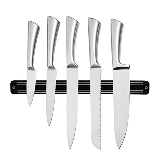 BGT Stainless Steel Kitchen Knife Set 3.5 5 8 Inch Japanese Chef
Kitchen Knives Set for Cooking Tool with Magnetic Knife Holder (002,
Silver&Black)
