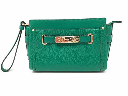 COACH Swagger Wristlet/Crossbody in Pebble Leather 53032