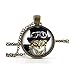 ILJILU Cool Cat Picture Pendant Necklace - Steampunk Funny Glass Kitten Kitty Jewellery