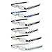 Optix 55 6 Folding Pocket Reading Glasses in Pen Clip Case - Lightweight, Portable and Compact Rotating Frames - Includes 6 Colors for Men and Women - +150