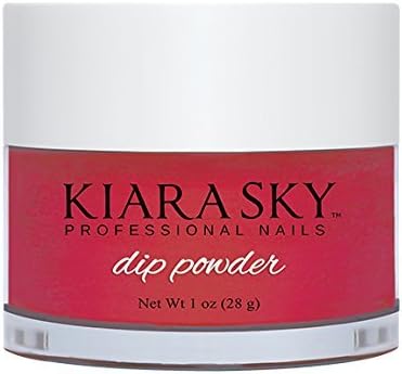 Kiara Sky Professional Nails Dip Powder - Glamour 101 D425 - Perfect Bright Red - No Lamp or Monomer Needed