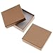 Beadaholique Kraft Brown Square Cardboard Jewelry Boxes 3.5 x 3.5 x 1 Inches (100)