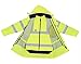 High Visibility Safety Reflective Jacket 7-in-1 Waterproof Work Coat Class 3 High Visibility Hoodie with Detachable Hook(XL)