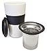 Premium Tea Infuser And Mug Set, Brew-In-Mug Stainless Steel Tea Strainer, Ceramic Mug with Silicone Lid, Perfect for Steeping Loose Leaf Tea (Black)