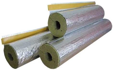 Rock Wool Pipe Insulation Foil-Laminated SHT 23 x 15 CM, 100% EnEV