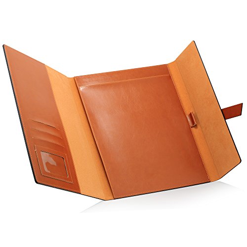 Gallaway Leather Padfolio Portfolio Folder - Perfect Portfolio for your Interviews, Resumes, Presentations and Meetings and it fits Letter, Legal, A4 Notebooks and Notepads (Brown) - Thumbnail 6
