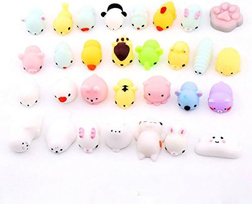Vipe 10PCS Cute Squishy Mini Animal Soft Silicone Toys Fidget Hand Squeeze Pinch Toy