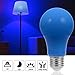 JandCase A19 Blue Light Bulbs, A19 Blue Colored LED Bulb, 40W Equivalent, A19 Light Bulbs with E26 Base, for Christmas Theme Party, Holiday Decor, Party, Bar Mood Decor, Not-Dimmable, 6 Pack