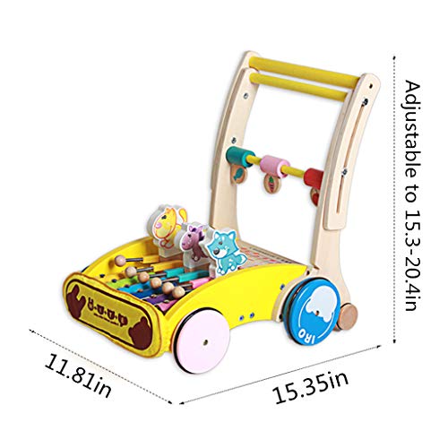 Hstore Baby Walker Baby Multifunctional Walker Toy Beat Music Boy and Girl Birthday Present,Adjustable Walker Height,Fun Toys and Activities for Baby Girl or Boy