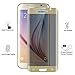 Galaxy S6 Edge Plus Privacy Screen Protector , YCFlying Anti-Spy 3D Curved Tempered Glass [Anti-Scratch] [Full Coverage] Screen Protector for Samsung Galaxy S6 Edge Plus -Gold (Not for S6 Edge)