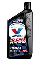 Valvoline 20W-50 VR1 Synthetic Racing Motor Oil - 1qt (Case of 6) (679082-6PK)