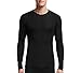 Icebreaker Merino Men's Everyday Long Sleeve Crewe Top, Black, Large