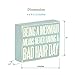JennyGems Being a Mermaid Means Never Having a Bad Hair Day Wooden Sign, Mermaid Wall Hanging and Table Decor