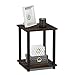 Furinno Simplistic Set of 2 End Table, Columbia Walnut/Black