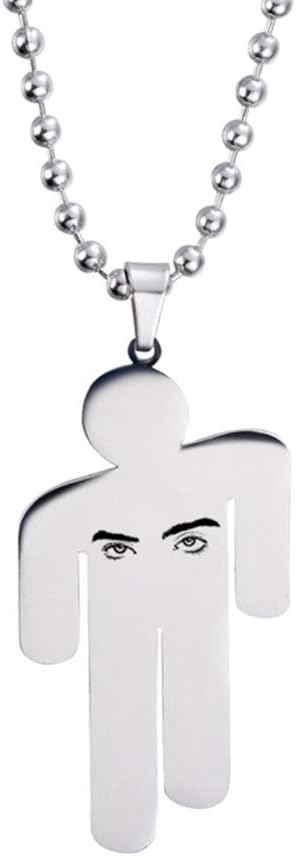 PORTOWN Billie Eilish Logo Necklace Stainless Steel Mirror Polish Pendant Necklace Fans Jewelry Gift