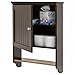 Best Choice Products 19x18in Wooden Wall Mounted Storage Cabinet w/Open Shelf, Versatile Door, Espresso