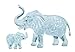 BePuzzled, Elephant and Baby Original 3D Crystal Puzzle, Perfect for Puzzlers Ages 12 and Up, Challenging to Complete and Beautiful to Display, Collect Them All