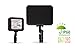 LLT 10W LED Flood Light Outdoor Compact with Arm - 750lm 5000K Daylight SMD - LED Spot Lights Landscape Security Waterproof - Black Aluminum and Tempered Glass