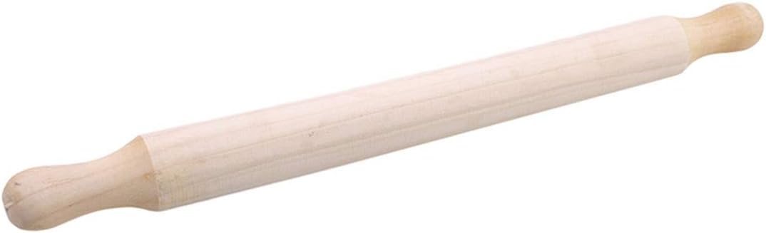 Kissherely 1Pc Wooden Rolling Pin Dumpling Skin Maker Fondant Cake Decoration Dough Roller Kitchen Tools (3.5 * 40cm)