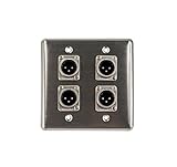 Elite Core Quad Wall Plate w/4 XLR Male Connections Q-4-4XM