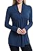 Ninedaily Women Tops Knot Front V Neck Long Sleeve Casual Tunic Blouse