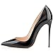 Kmeioo High Heels, Women's Pointed Toe High Heel Slip On Stiletto Pumps Evening Party Basic Shoes