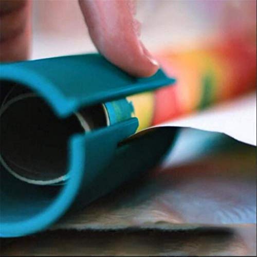 Sliding Wrapping Paper Cutter for Christmas and Birthdays, Unique Christmas Wrapping Paper Cutter Tool, Safer Easier Cuts Perfect Line Wrapping Paper Roll Cutter, Organizer of Gift Wrap Rolls (Green) - Thumbnail 3