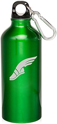 Green Wing Shoe 20Oz Aluminum Sports Water Bottle Canteen Clip Track & Feild Wing Shoe