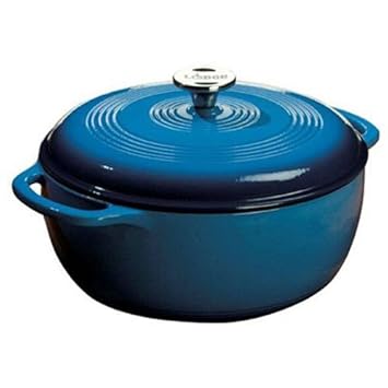 Lodge EC6D33 Enameled Cast Iron Dutch Oven, 6-Quart, Blue