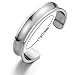 COOLSTEELANDBEYOND 19CM Mens Womens Cuff Bracelet Stainless Steel Bangle Bracelet Grooved Polished and Satin