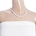White Cultured Freshwater Pearl Clear Crystal Beads Silk Tread Princess Length Necklace 17-19