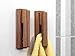 Wood Towel Hooks -Set of 2 Self Adhesive Vintage Towel Holder Wooden Wall Mounted Towel Racks for Bathroom and Kitchen Home Decor- Quick Drying, Firmly Holds Towel(Walnut)