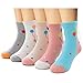 Boboking Girl's Fashion Cotton Breathable Socks, Balloon, 8-11 Years/Little Kid 12M-2/18cm-20cm (Pack of 5) …