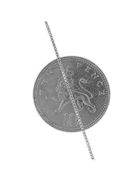 Sterling Silver 1mm Box Chain Necklace Bracelet Anklet Solid Italian Nickel- , 7-36 Inch