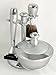 Shaving Gift Set with Badger Brush, Stand, Soap Bowl, Bowl Cover and Mirror and Mach 3 Razor Handle. Silver Plated, Great Fathers Day or Christmas Gift.