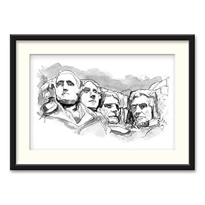 SIGNFORD Black Framed Canvas Wall Art Architectural Drawing...