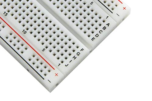 BB400 Solderless Plug-in BreadBoard, 400 tie-Points, 4 Power Rails, with Metal Backing Plate, 3.3 x 2.2 x 0.3in (84 x 55 x 9mm)