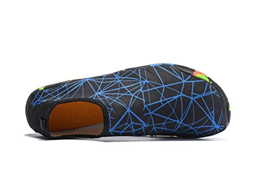 Benkii Mens Womens Water Shoes Quick Dry Barefoot for Yoga Swim Diving Surf Aqua Sports Pool Beach £¨Blue net 42