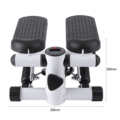 GiODLCE Air Climber Stepper, Aerobic Fitness Step Stair Stepper Fitness Exercise Machine Home Gym Equipment with 2 Bands