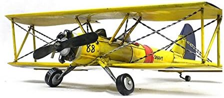 Outopens The First World War Retro Wrought Iron Curtiss JN-4D Jenny Model Kit (16 inch Handmade)