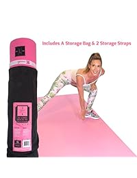 Square36 - Alfombrilla de ejercicio grande de 7.9 x 5.9 in Esta alfombrilla Cardio está diseñada para entrenamientos en casa con o sin zapatos. Perfecto para fitometría, MMA, Cardio, HIIT, TAM, aeróbicos y rehabilitación., Rosa