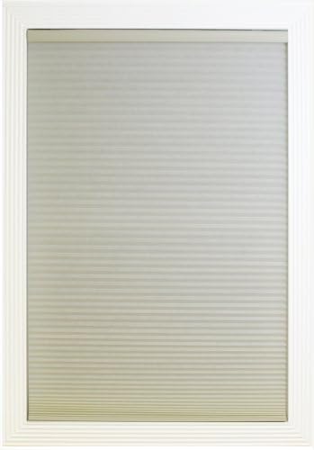 Calyx Interiors Cordless Honeycomb 9/16-Inch Cellular Shade, 34-Inch Width by 60-Inch Height, Light Filtering Cream